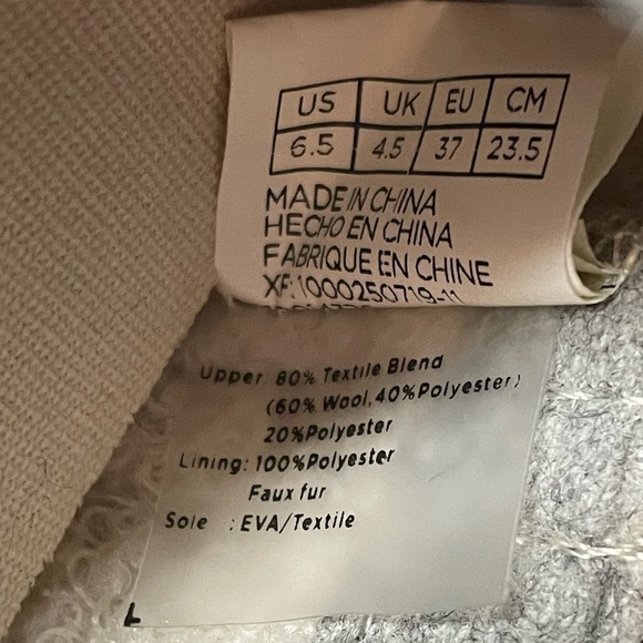 TOMS Seasonal Classic Alpargata Drizzle Grey Felt/Faux Shearling - Picture 8 of 11